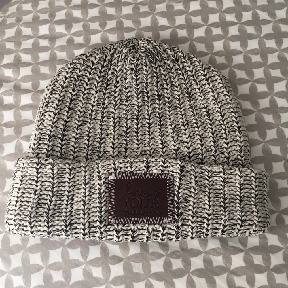 Gray cuffed Love Your Melon beanie